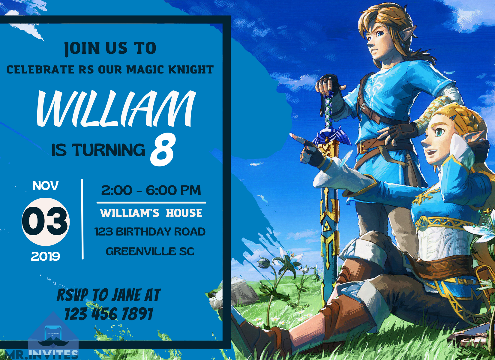 Breath of the Wild Party Invitation • My Nerd Nursery