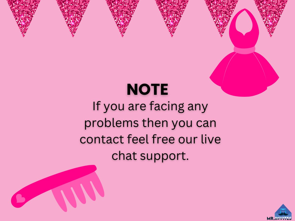 Sparkling Barbie Spa Digital Birthday Card Invitation | Digital Barbie Spa Party Invite