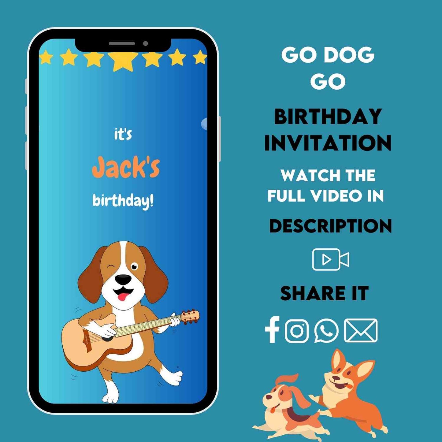 Go Dog Go Birthday Video Invitation | Animated & Customizable | Fun & Memorable