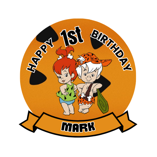 Flintstone Bam Bam Birthday Theme Cake Topper