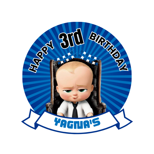 Baby Boss Birthday Theme Cake Topper