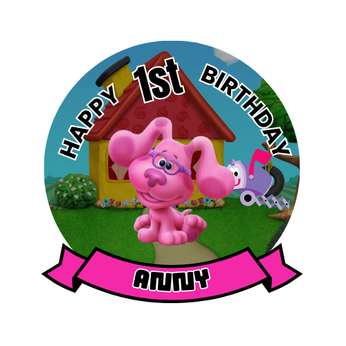 Blue's Clues Girl Birthday Theme Cake Topper