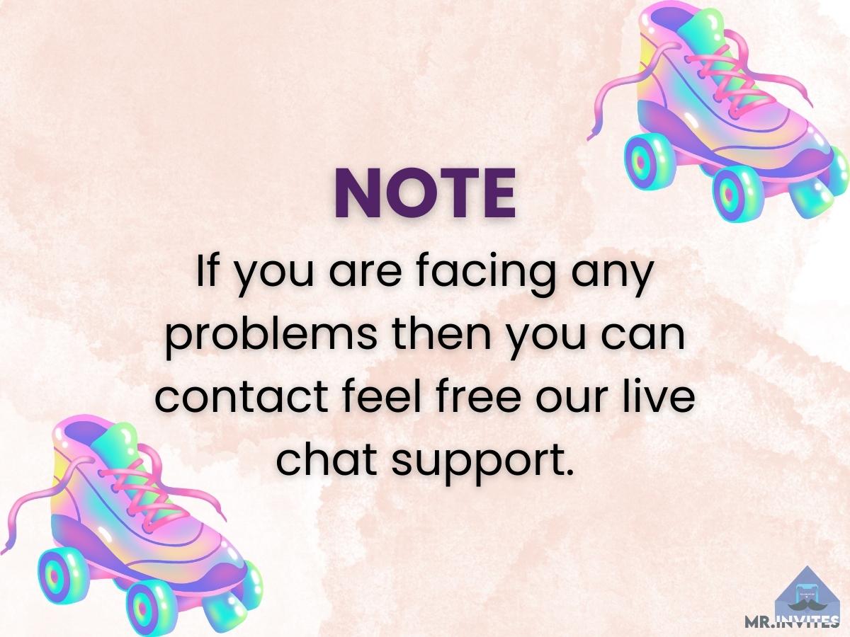 Roller Skating Neon Glow Birthday Invitation | Roller Skating Birthday Invite