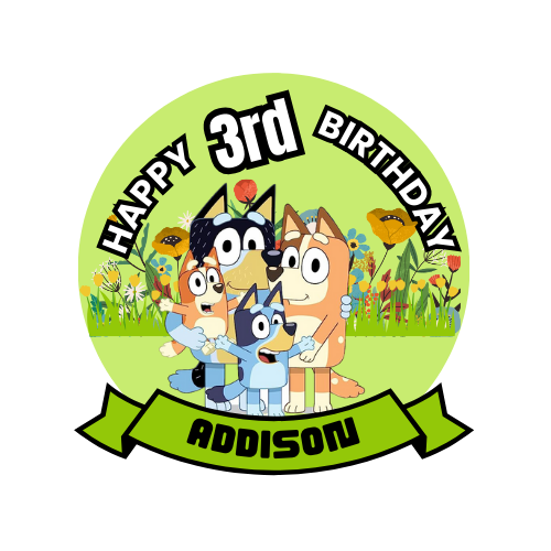 Bingo Birthday Theme Cake Topper