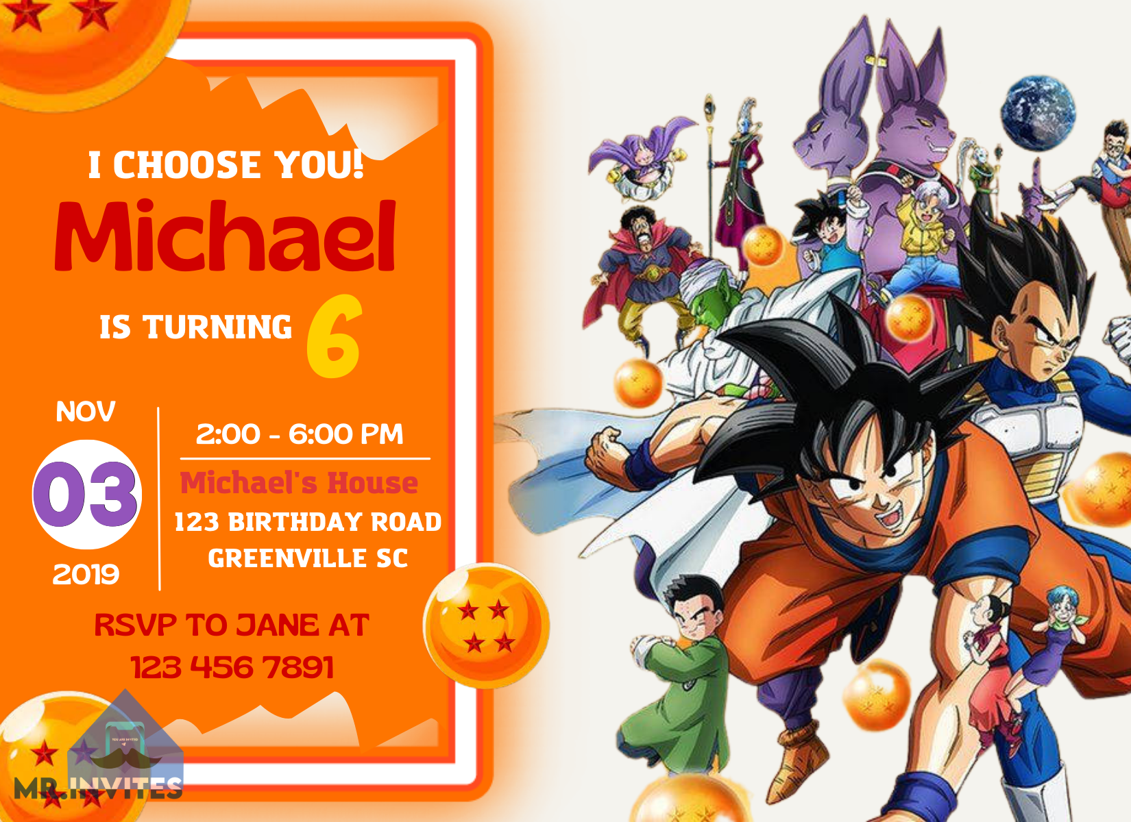 Dragon Ball Z Digital Birthday Invitation | Customize and Personalize – Mr. Invites dragon-ball-z-digital-birthday-invitation-customize-and-personalize-mr-invites