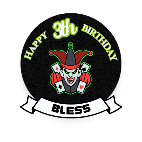 Animated Beetlejuice Birthday Cake Topper