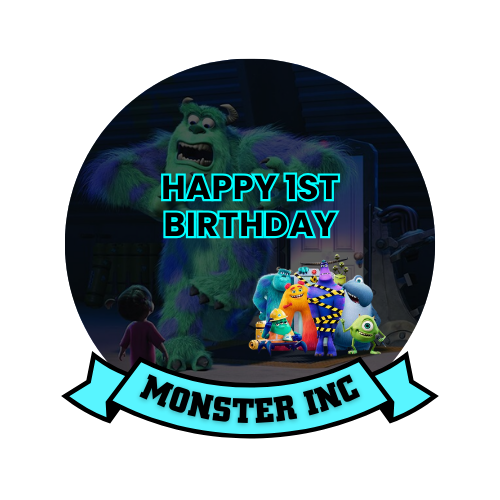 monsters inc cake toppers Digital Monsters Inc Cake Topper