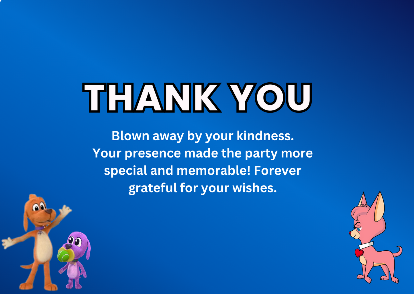 Dog Go Dog Birthday Thank You Card For Your Birthday