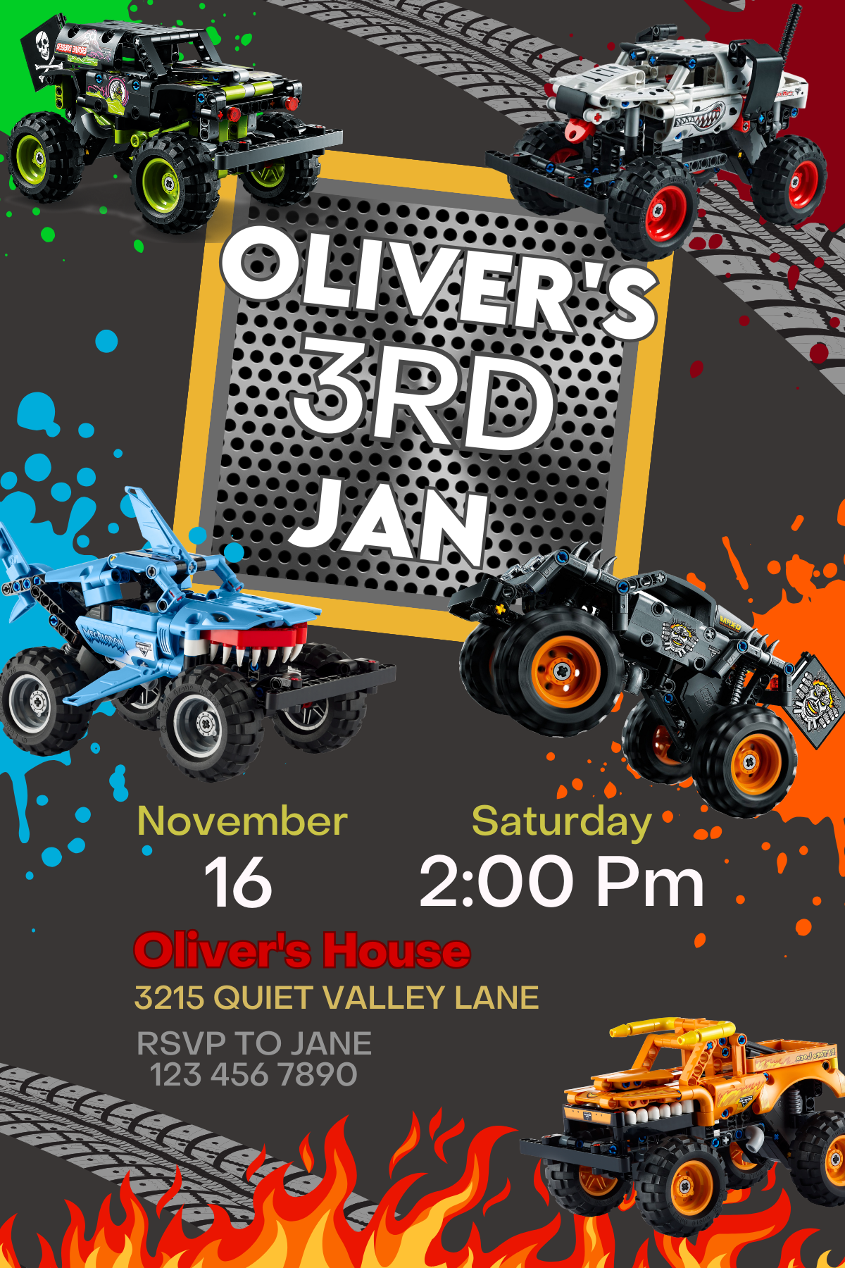 Exciting Monster Trucks Jam Digital Birthday Invitation – Mr.Invites exciting-monster-trucks-jam-digital-birthday-invitation-mr-invites