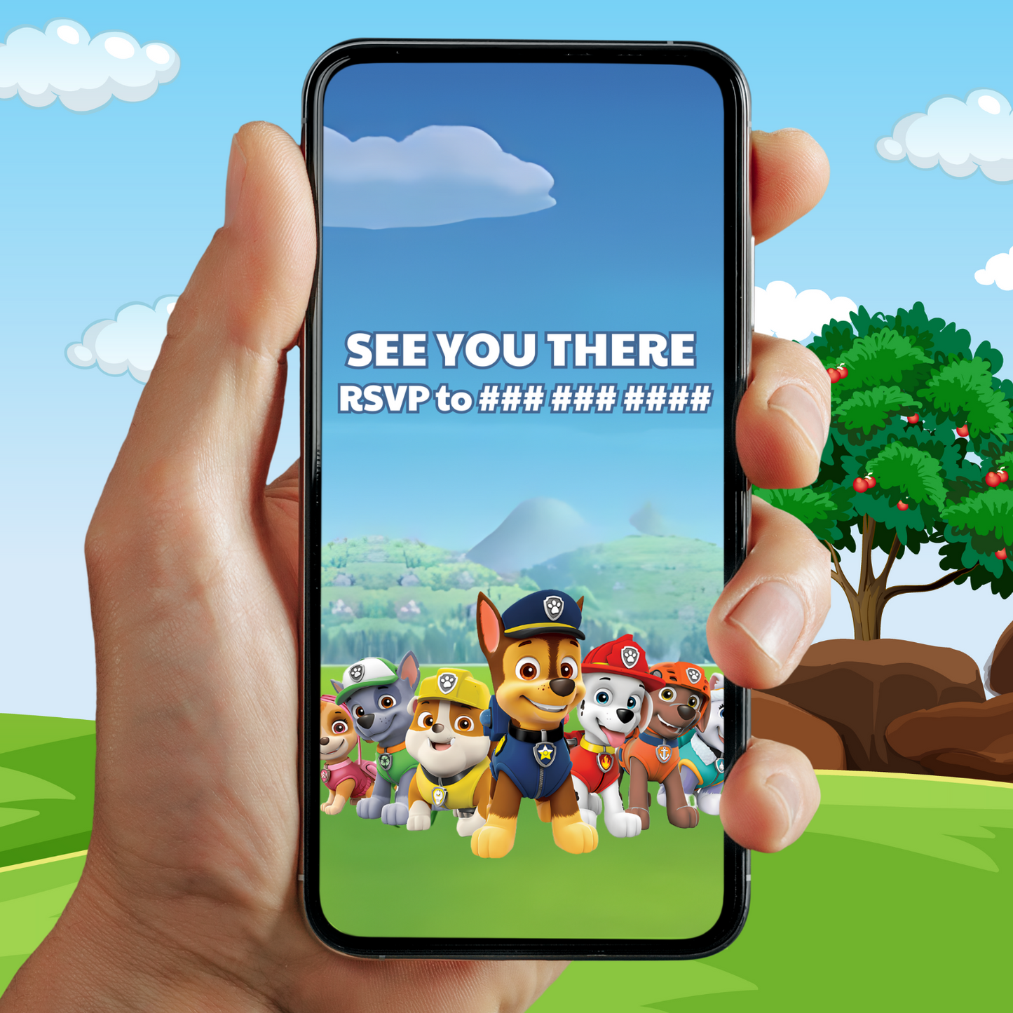 Editable & Instant Download | Paw Patrol Birthday Video Invitation | Personalized Animated Party Invite