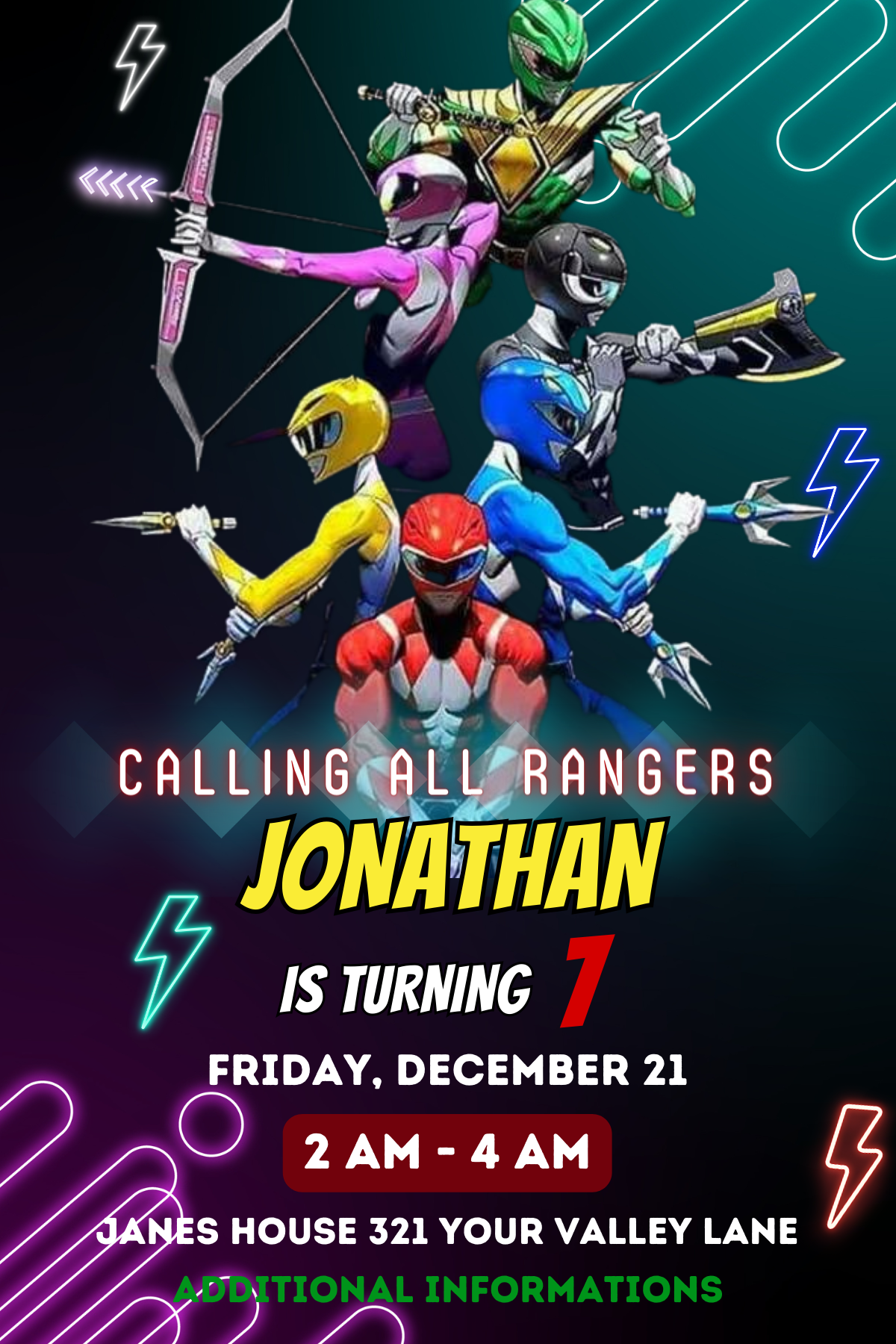 personalized-power-ranger-kid-s-birthday-invitation-template-mr-invites for Free Power Ranger Party Printables Personalized Power Ranger Kid's Birthday Invitation Template – Mr.Invites for Free Power Ranger Party Printables