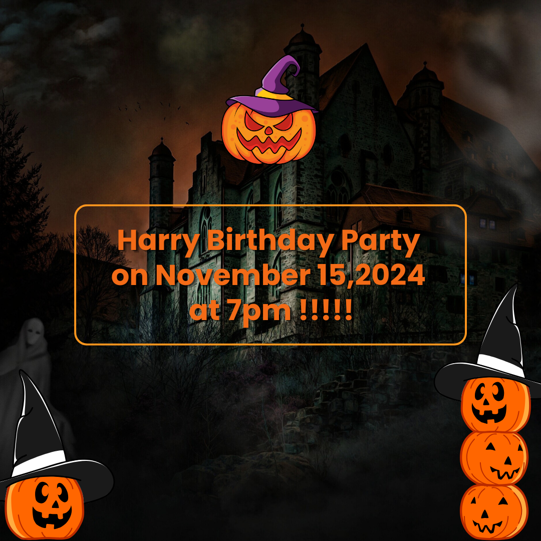 Spooky & Fun Halloween Reminder Card For Birthday Event