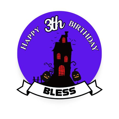 Scary Halloween Birthday Cake Topper