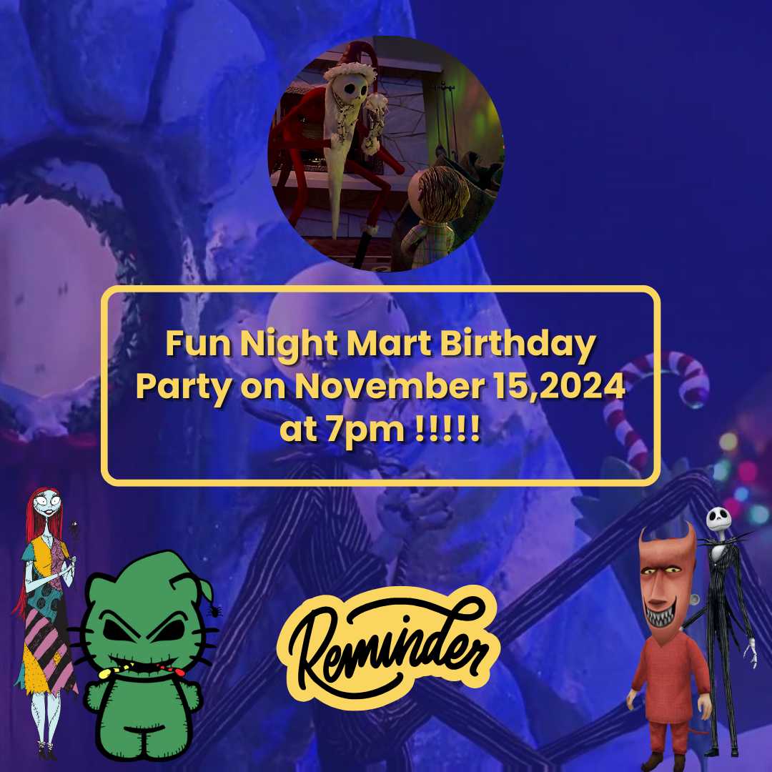 Spooky & Fun Nightmare Before Christmas Birthday Reminder Card