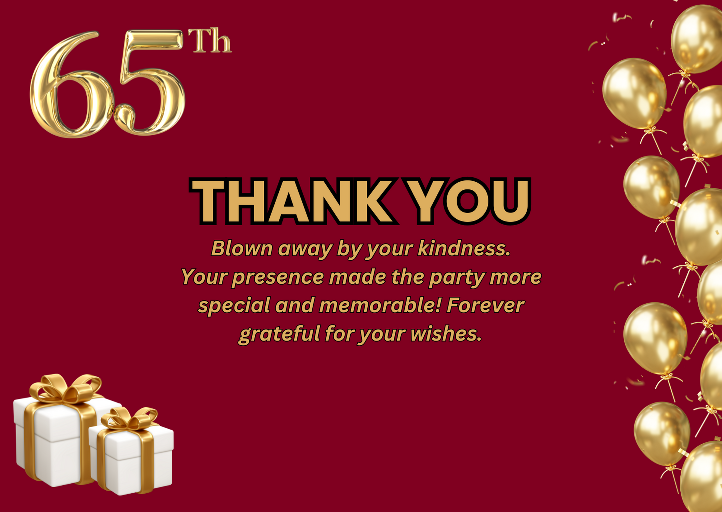 Family Birthday Thank You Card