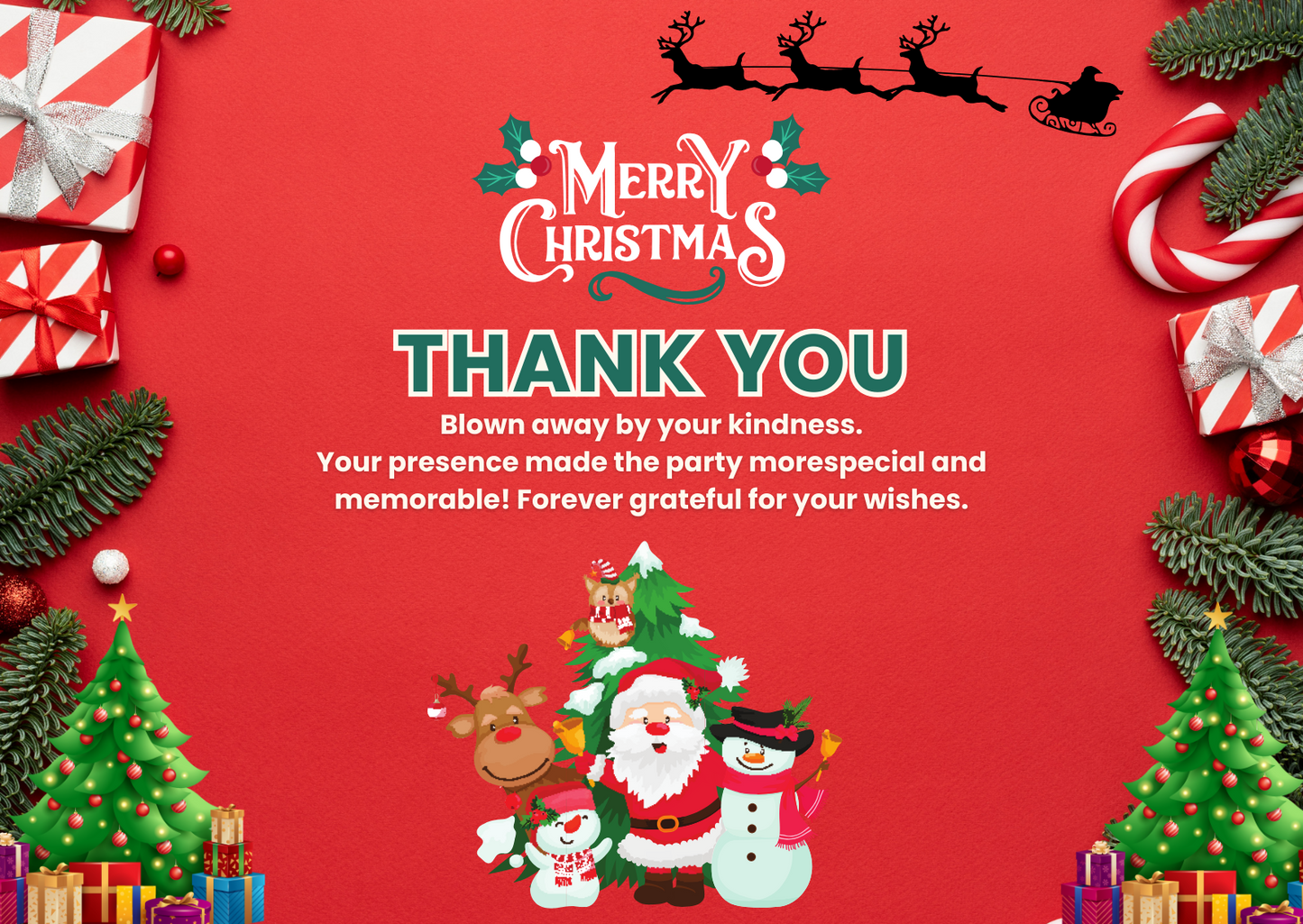 Christmas Event Thank You Card