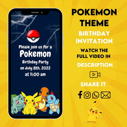Bring out the Fun with a Pokemon Birthday Video Invitation | Animated Pokemon Birthday Invite