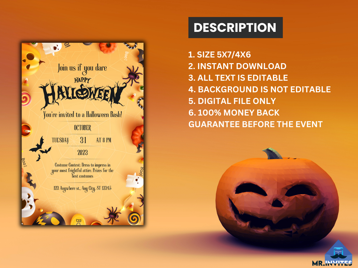 scary-halloween-birthday-party-digital-card-invitation-digital-hallo-mr-invites for Free Printable Halloween Birthday Party Invitations Scary Halloween Birthday Party Digital Card Invitation | Digital Hallo – Mr. Invites for Free Printable Halloween Birthday Party Invitations