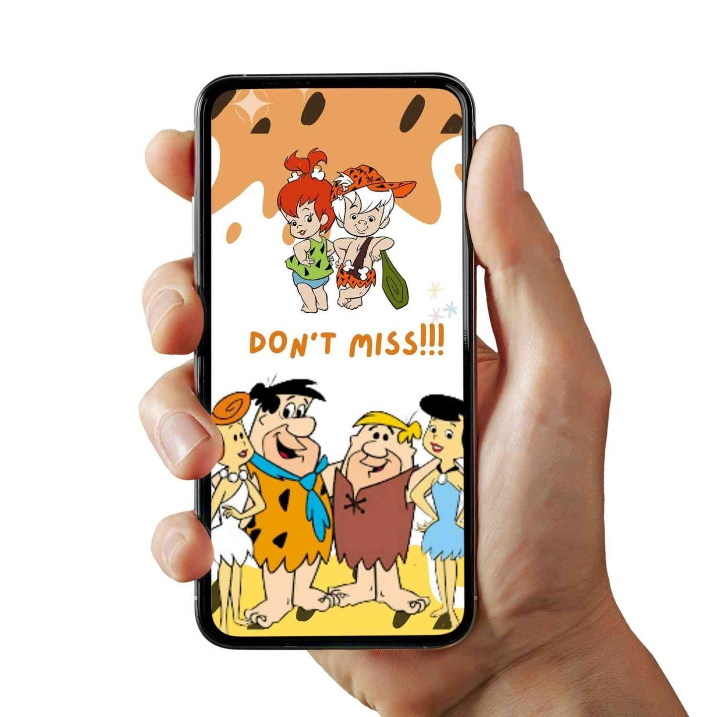 Flintstone Bam Bam Birthday Video Invitation | Personalized Flintstone Bam Bam Invitation