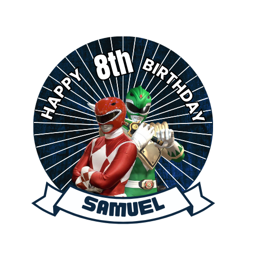 Personalized Power Ranger Cake Topper - Personalized Power Ranger Cake ...