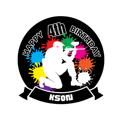 Action-Packed Paintball Birthday Theme Cake Topper