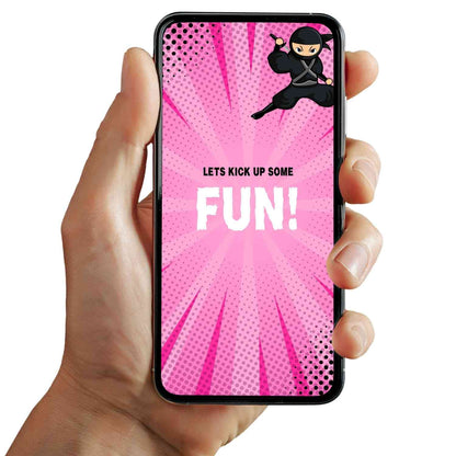 Pink-themed Party Invite: Ninja Girl's Birthday Video Invitation