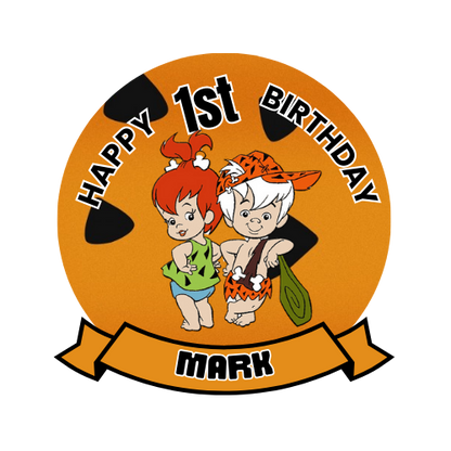 Flintstone Bam Bam Birthday Theme Cake Topper