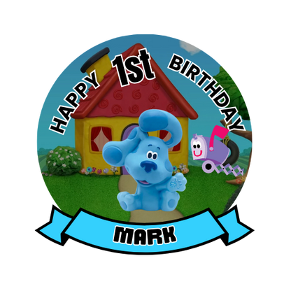 Blue's Clues Birthday Theme Cake Topper