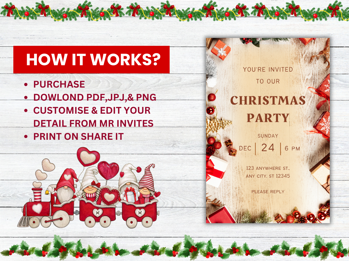 Christmas Party Invitation | Christmas Invitation Ideas