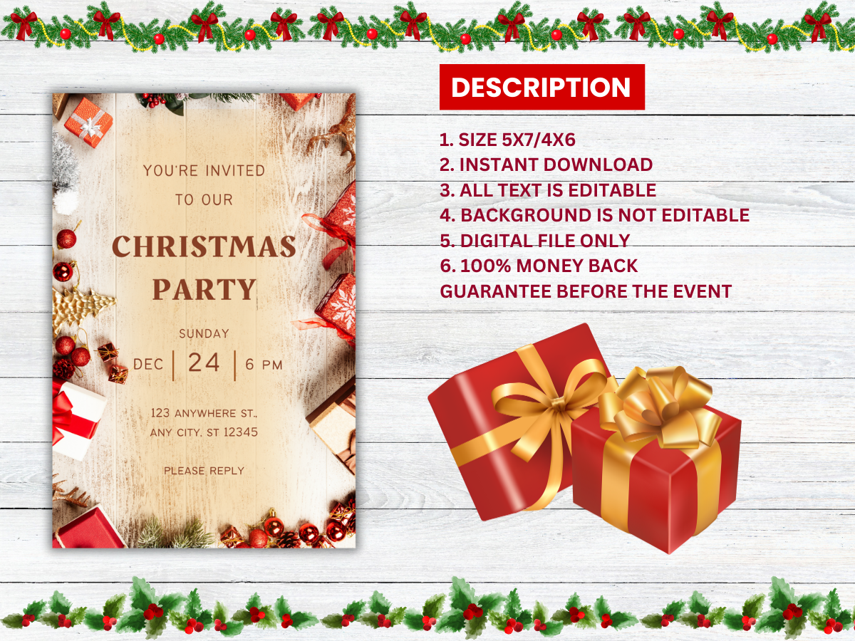 Christmas Party Invitation | Christmas Invitation Ideas