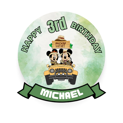 Mickey Safari Cake Topper - Perfect Mickey Safari Cake Decoration