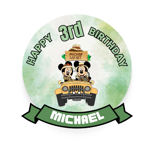 Mickey Safari Cake Topper - Perfect Mickey Safari Cake Decoration