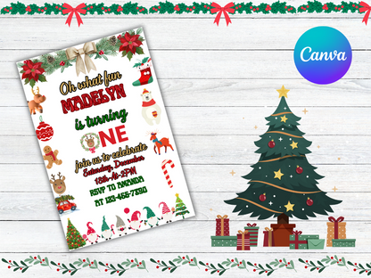 Christmas Party Theme Card Invitation | Christmas Party Theme