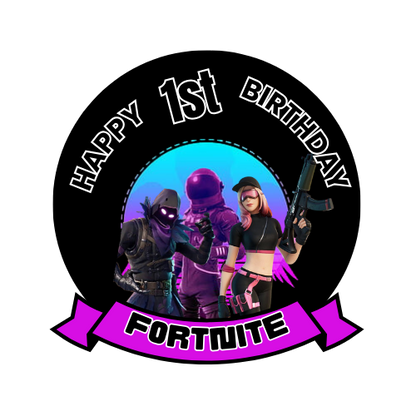 Fortnite Birthday Theme Cake Topper