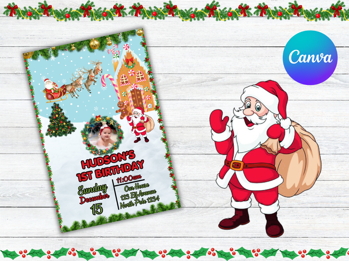 Christmas Digital Card Invitation | Christmas Card Invitation Ideas For Children