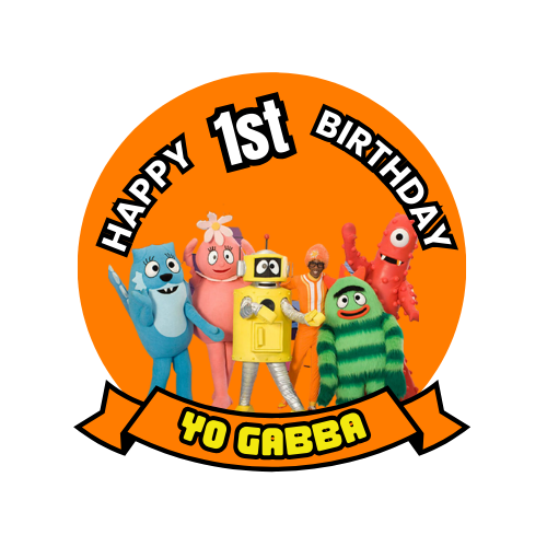 Yo Gabba Gabba Birthday  Theme Cake Topper