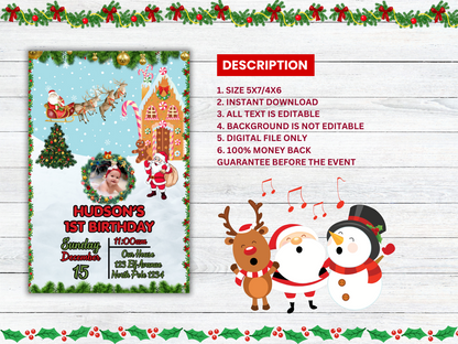 Christmas Digital Card Invitation | Christmas Card Invitation Ideas For Children