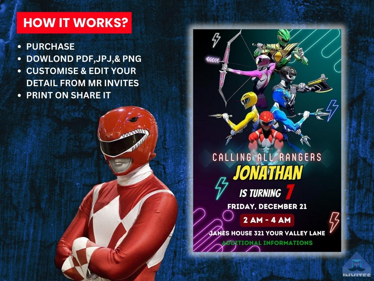Personalized Power Ranger Kid's Birthday Invitation Template – Mr.Invites personalized-power-ranger-kid-s-birthday-invitation-template-mr-invites