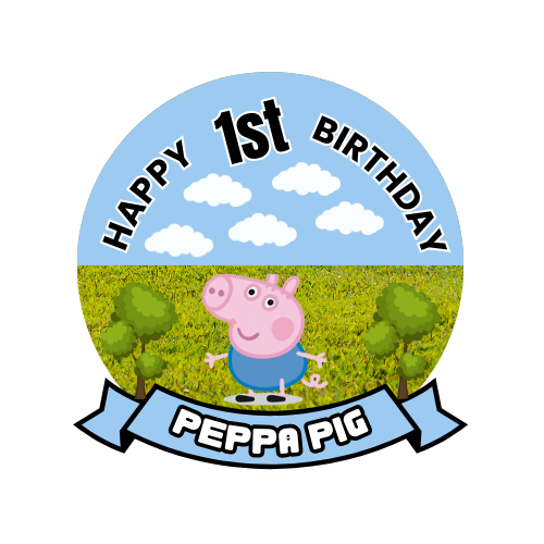 Peppa Pig theme Cake Topper