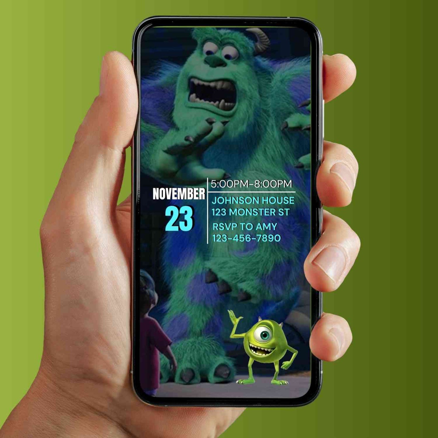 Monsters Inc Animated Birthday Video Invitation | Personalized and Fun