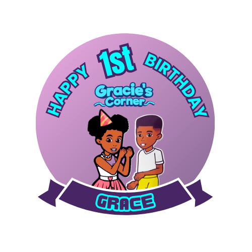 Gracie Girl Birthday theme Cake Topper