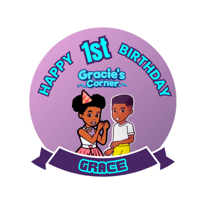 Gracie Girl Birthday theme Cake Topper