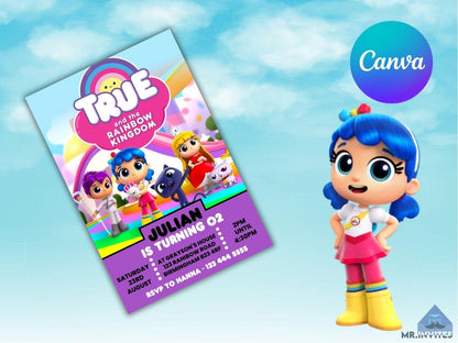 True and The Rainbow Kingdom Birthday Party Video Invitation | Animated & Customizable invite