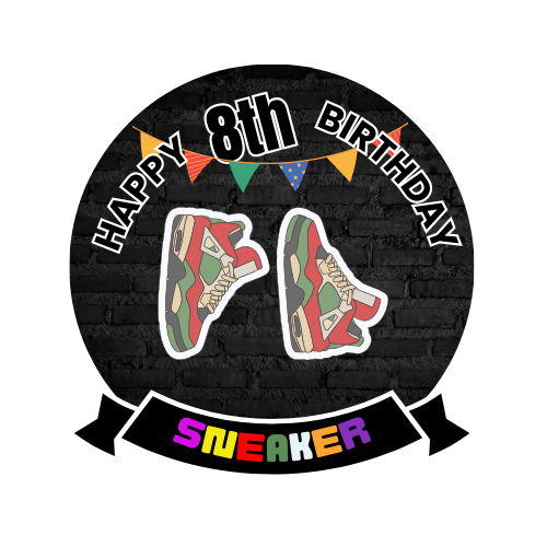 Multi Color Sneaker Ball Birthday Theme Cake Topper