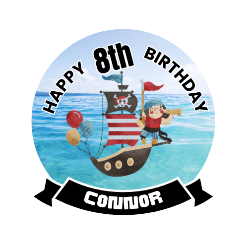 Pirates Birthday theme Cake Topper