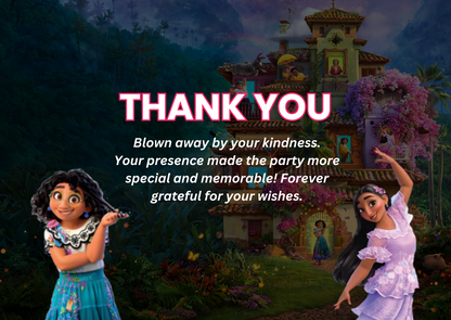 Enchanting Encanto Theme Birthday Thank You Card