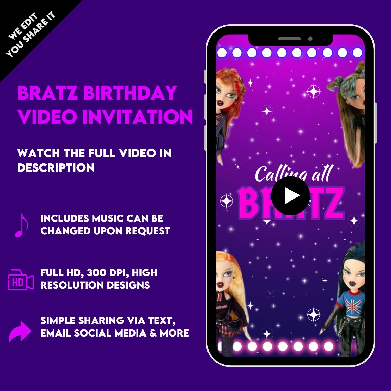 Bratz Birthday Video Invitation