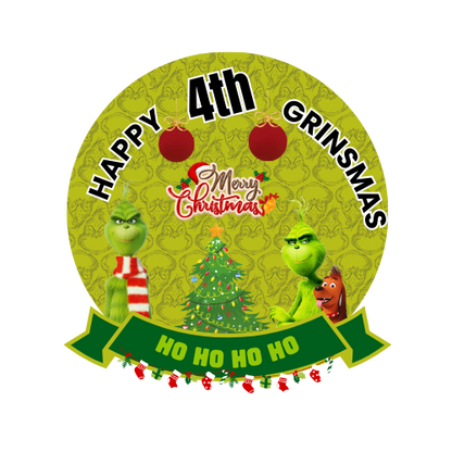 Grinchmas Party Cake topper