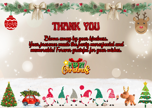 Digital Christmas Party Thank You Card