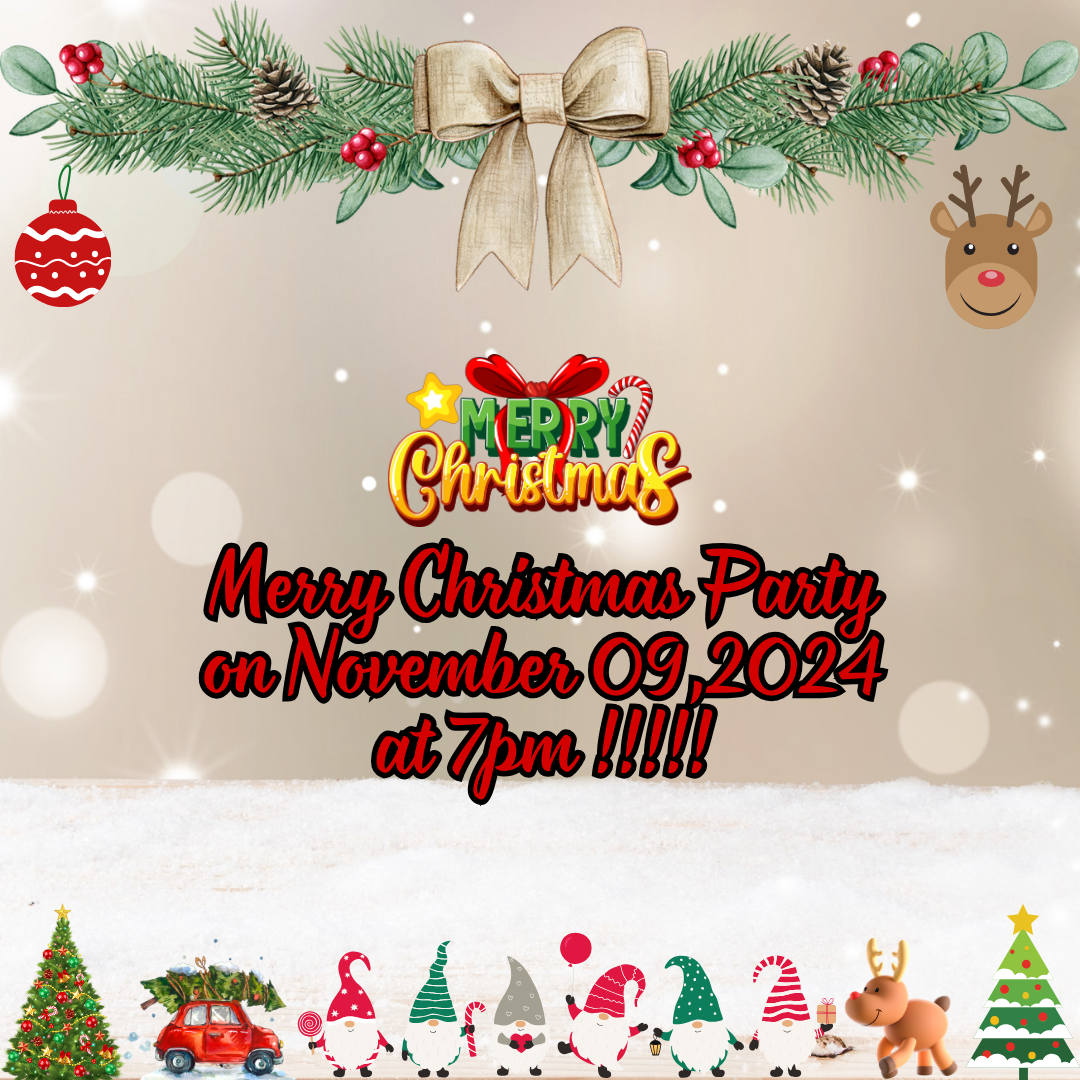 Merry Christmas Party Reminder Card